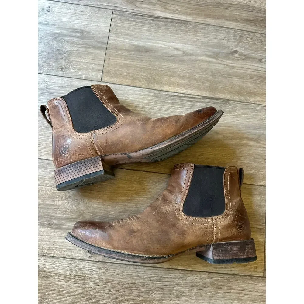 Ariat Booker Ultra Western Chelsea Brown Boot size 11EE